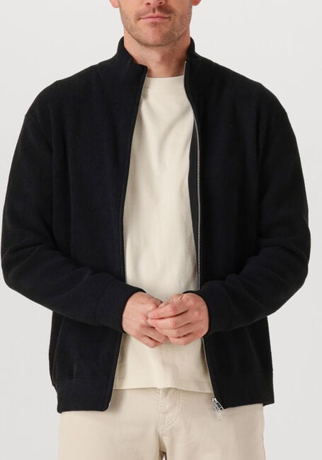 Zwarte NN.07 Trui DANNY FULL ZIP 6429 - large