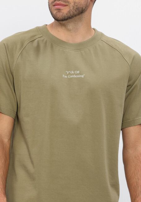 Khaki BRAM'S FRUIT T-shirt F*CK OFF I'M GARDENING RAGLAN T-SHIRT - large