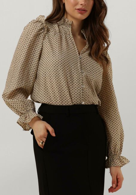 Beige CO'COUTURE Blouses CHESS DOTT SHIRT - large