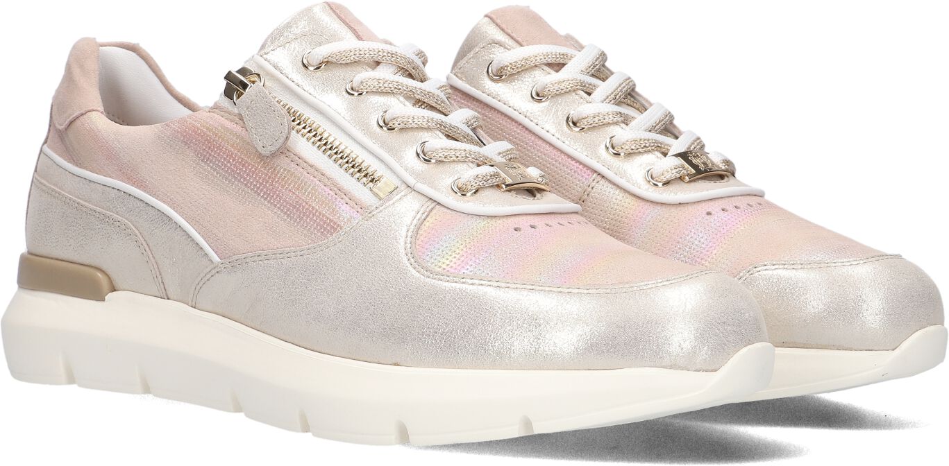 Hassia Lage Sneakers Dames Bordeaux1, Maat: 42,5, Materiaal: Leer, Kleur: Goud