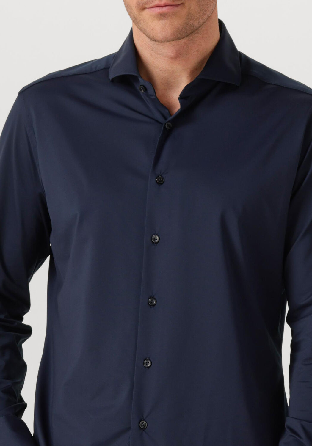 Donkerblauwe XACUS Klassieke overhemden ACTIVE SHIRT 520ML - large