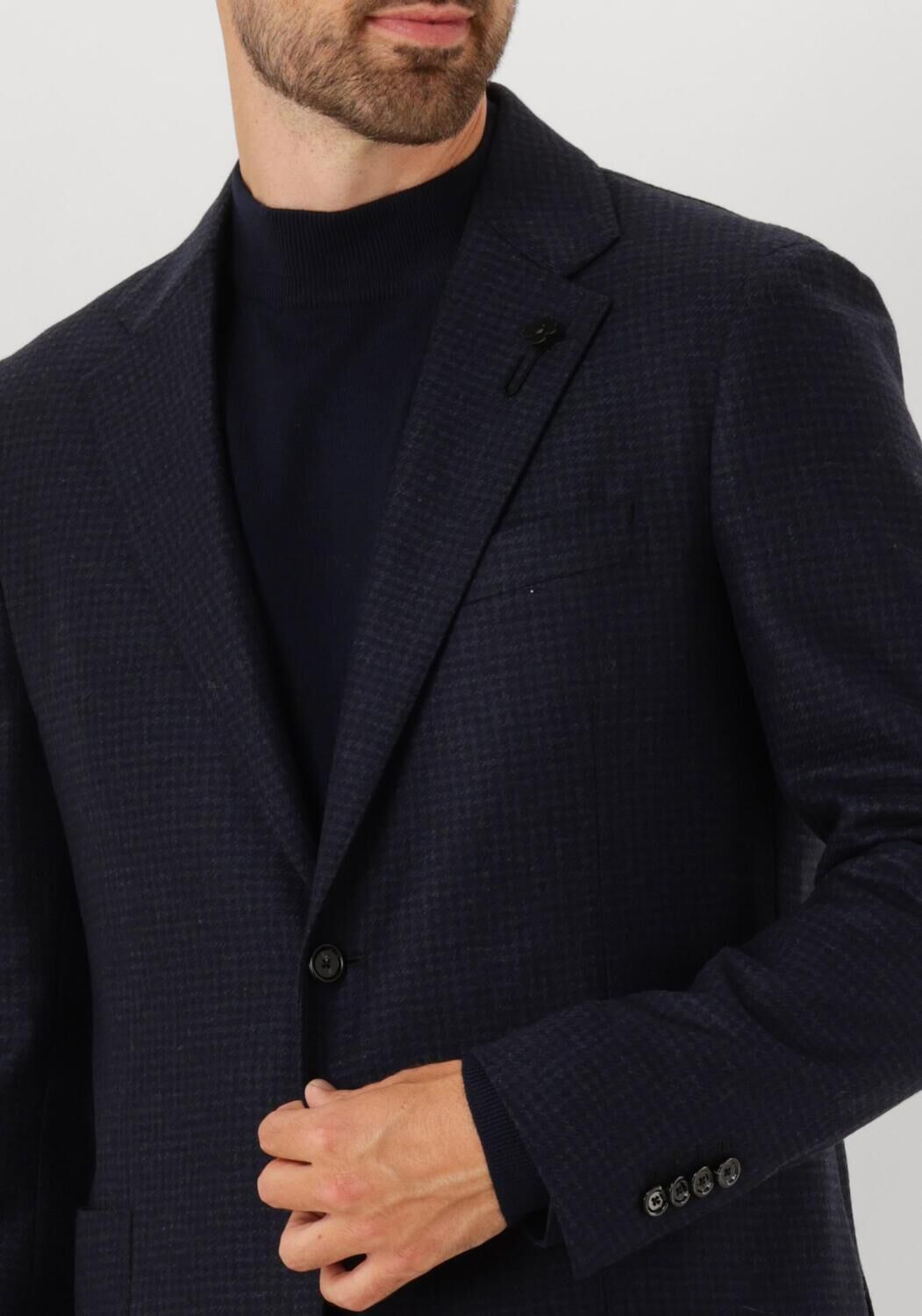 Donkerblauwe LARDINI Colberts GIACCA UOMO ICONIC DROP 7 REG - large