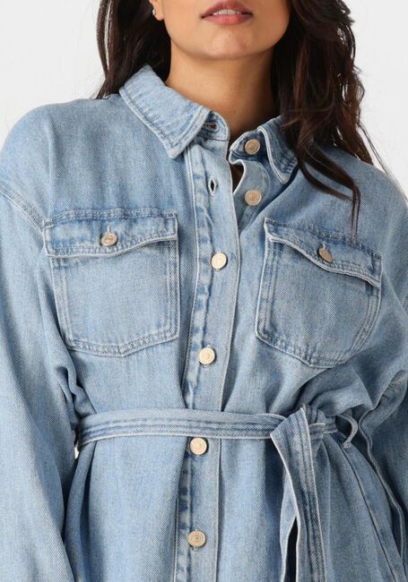 Lichtblauwe 7 FOR ALL MANKIND Mini jurk SHIRT DRESS - large