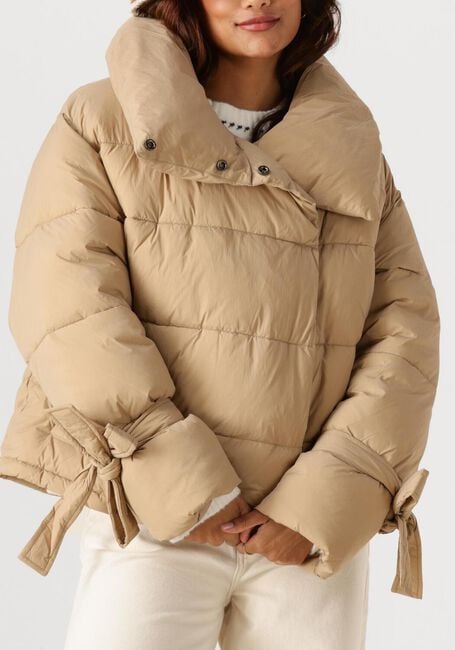 Beige CO'COUTURE Gewatteerde jas MEGAN CROPPED PUFFER JACKET - large