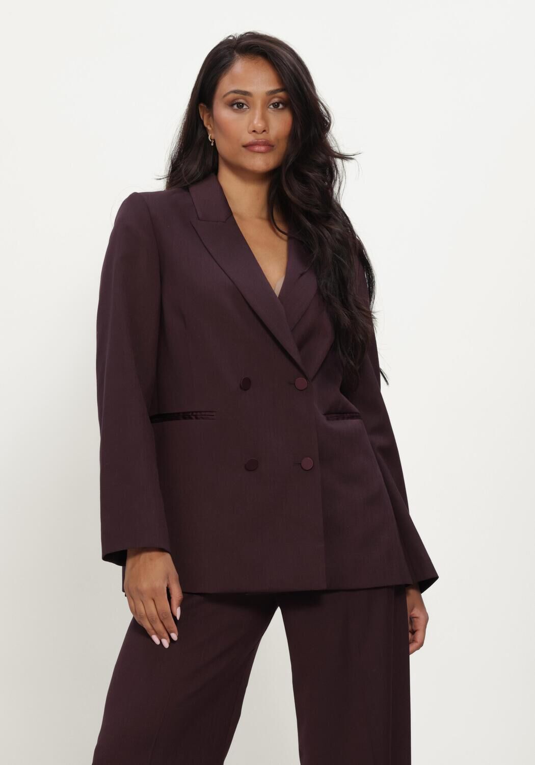 Bordeaux FORTE FORTE Blazer GRAIN DE POUDRE DOUBLEBREASTED SMOKING JACKET - large