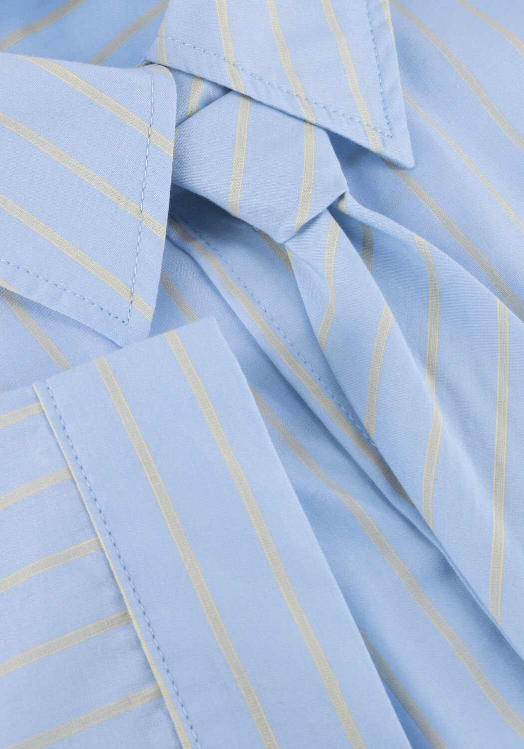 Blauwe CO'COUTURE Blouses SIMOCC STRIPE SS TIE SHIRT - large