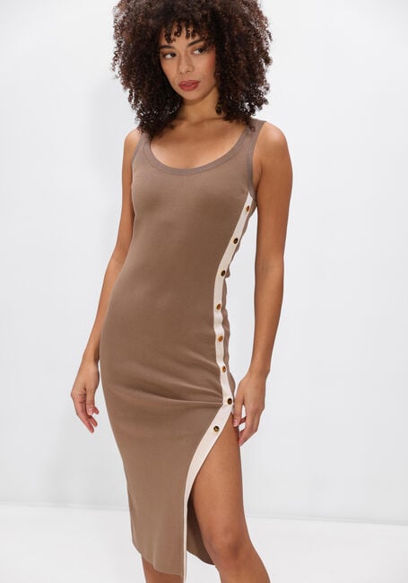 Taupe ELISABETTA FRANCHI Midi jurk AM03S61E2 - large