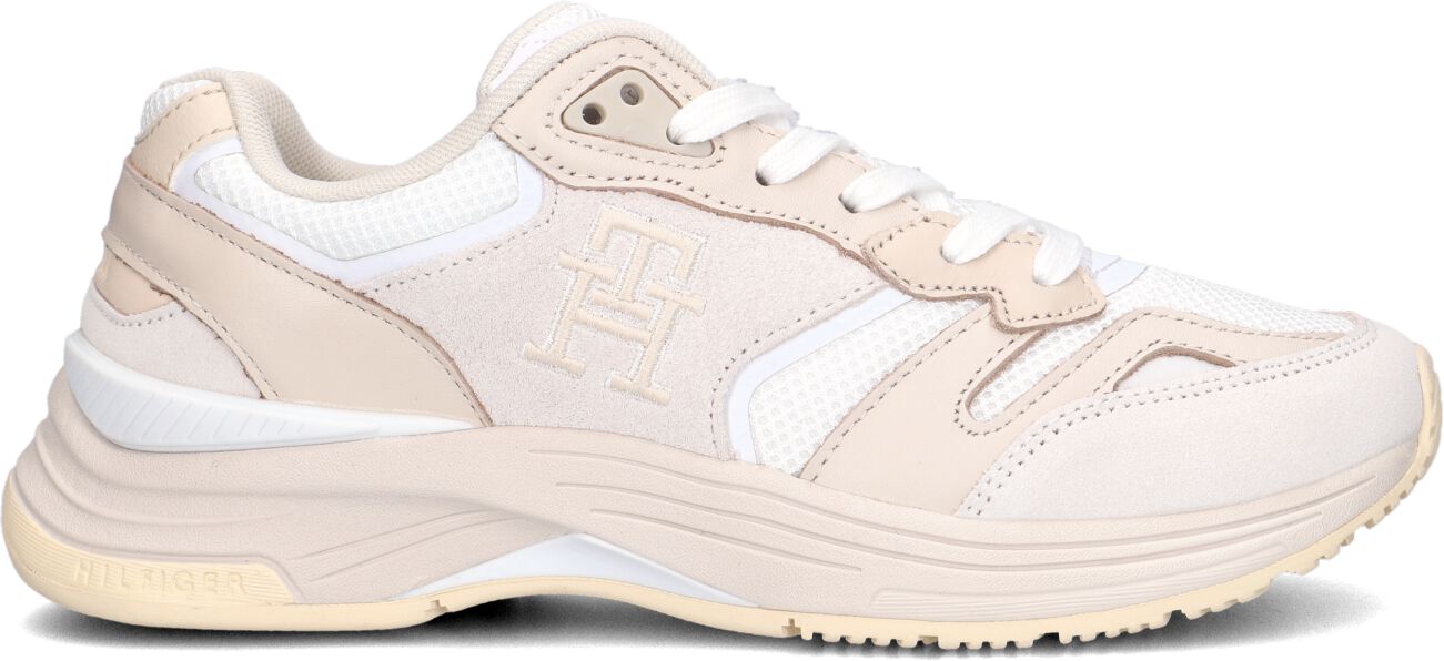 Tommy Hilfiger Lage Sneakers Dames Modern Prep Runner, Maat: 36, Materiaal: Mesh, Kleur: Wit