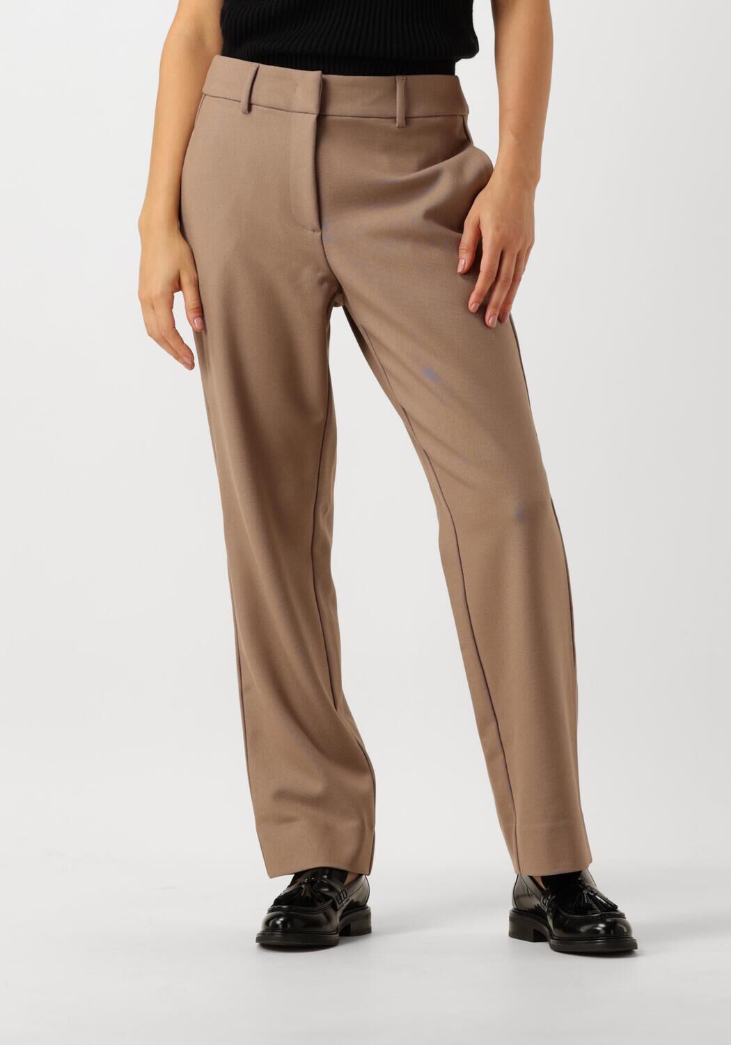 Co'Couture Pantalon Dames Aniston Sigaret Long Pant, Maat: L, Kleur: Taupe