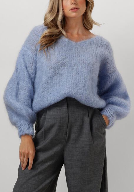 Lichtblauwe AMERICAN DREAMS Trui MILANA LS MOHAIR KNIT - large