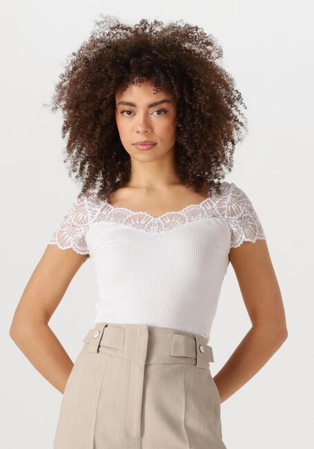 Witte ROSEMUNDE Top BEATHA CAPSLEEVE - large