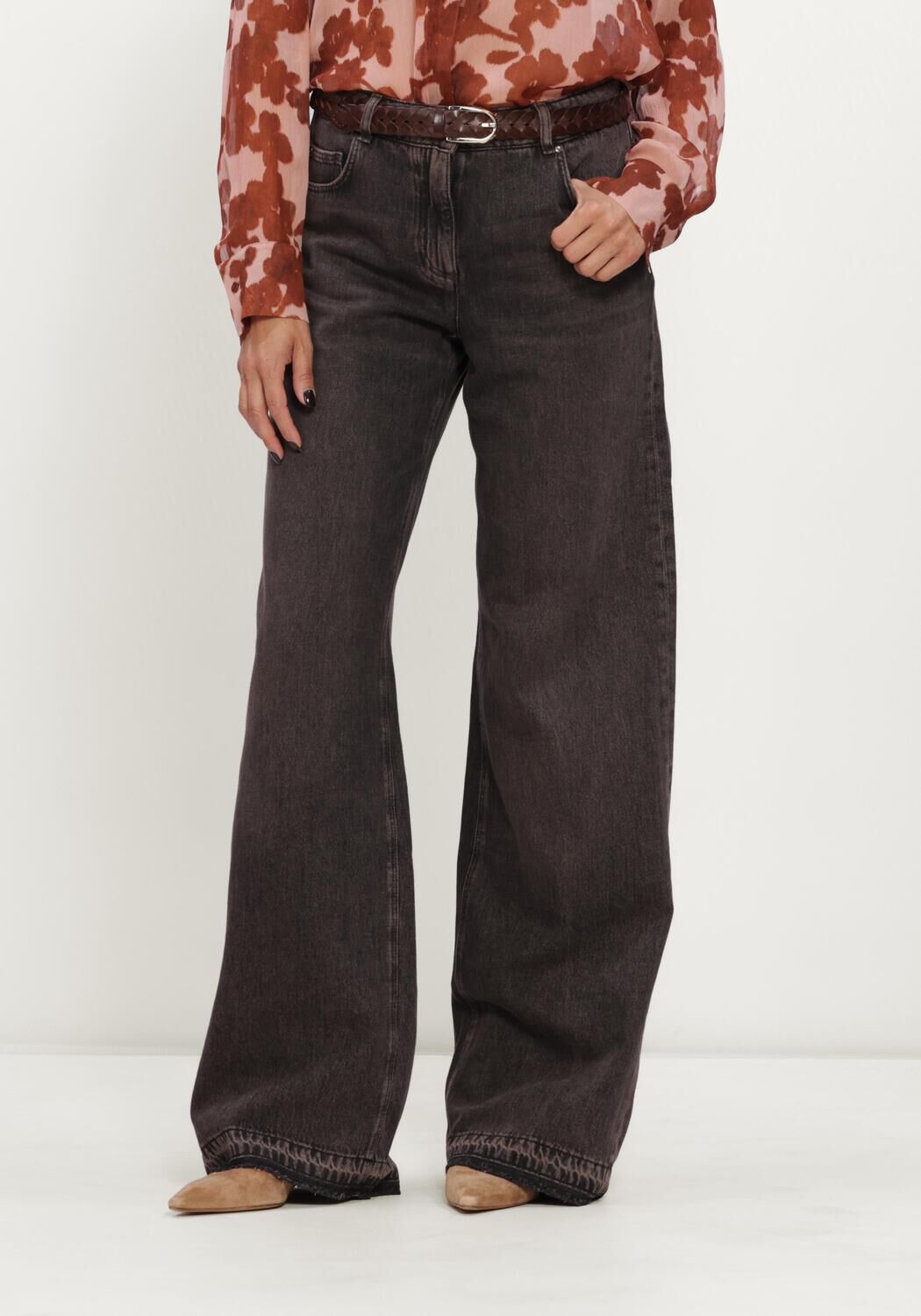 Antraciet LUISA CERANO Wijde broek HOSE SPORTIV - large