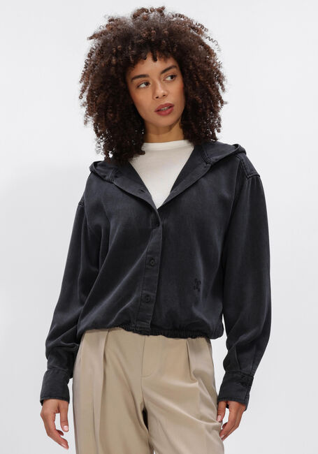 Zwarte CLOSED Blouses SHIRT WITH HOOD - large