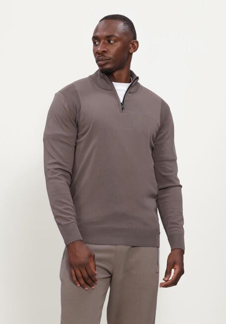 Taupe GENTI Truien/vesten TURTLE ZIP LS - large