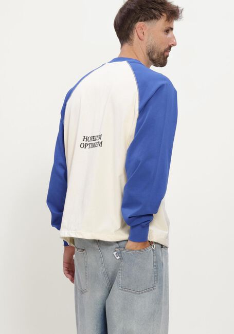 Ecru HOPEIUM T-shirt HOPEIUM OPTIMISM RAGLAN L/S COBALT/ KIT - large