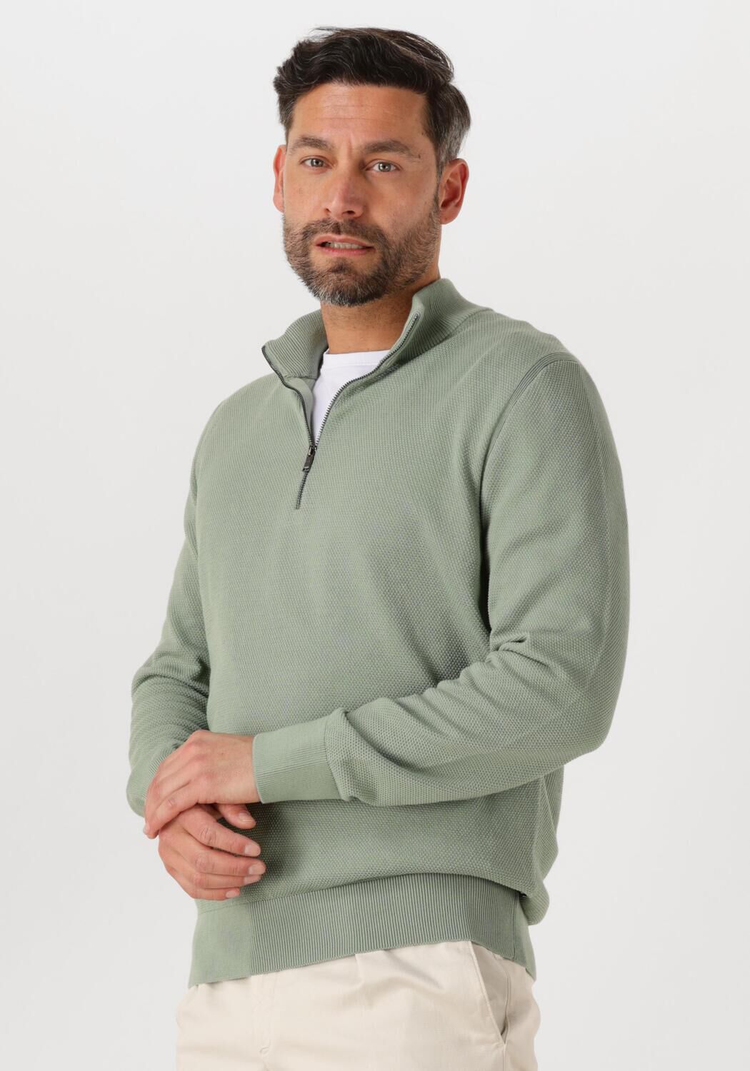 Boss Black Trui Heren Ebrando, Maat: 3XL, Kleur: Olijf
