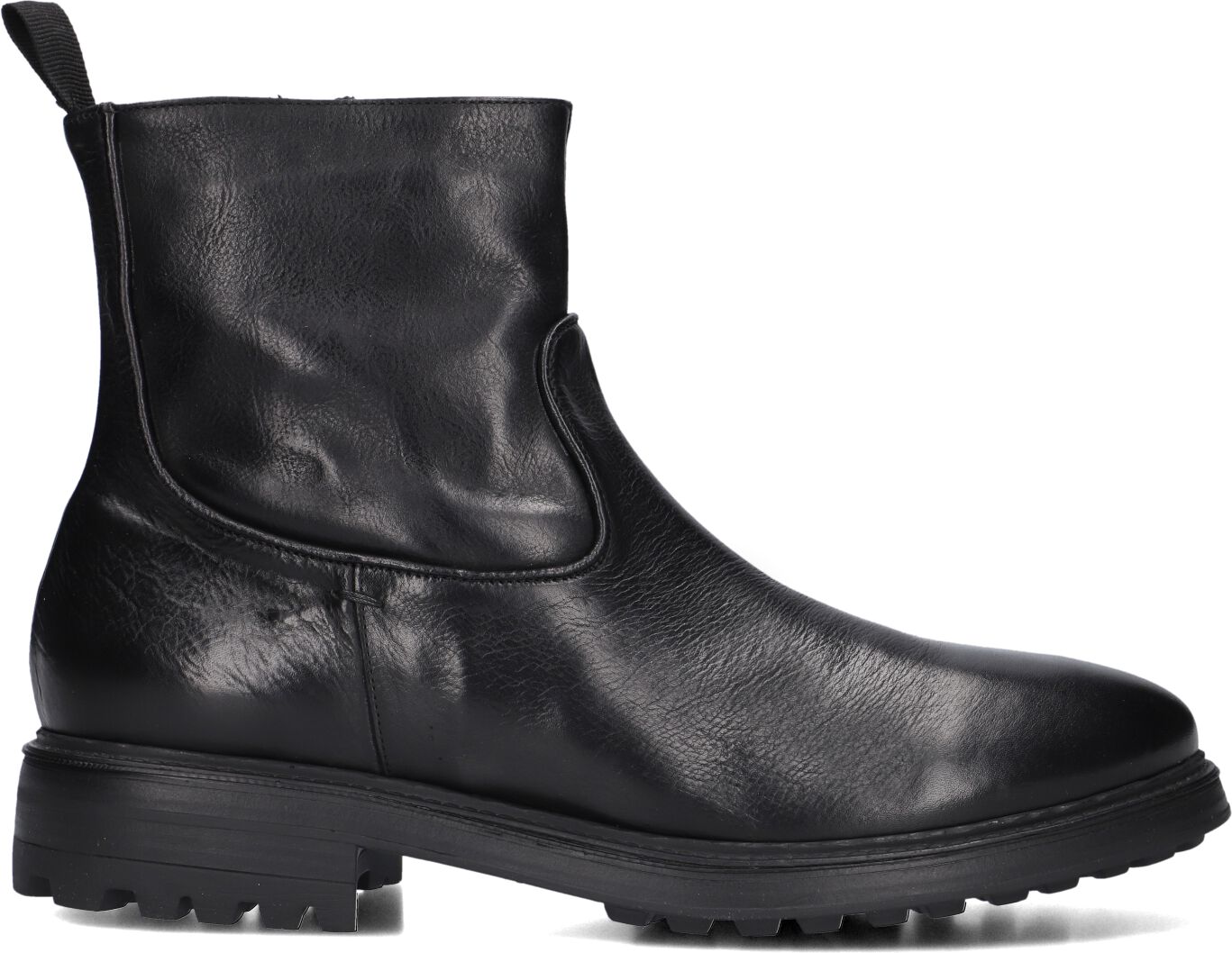 Stefano Lauran Enkelboots Heren Pm10, Maat: 40, Materiaal: Leer, Kleur: Zwart