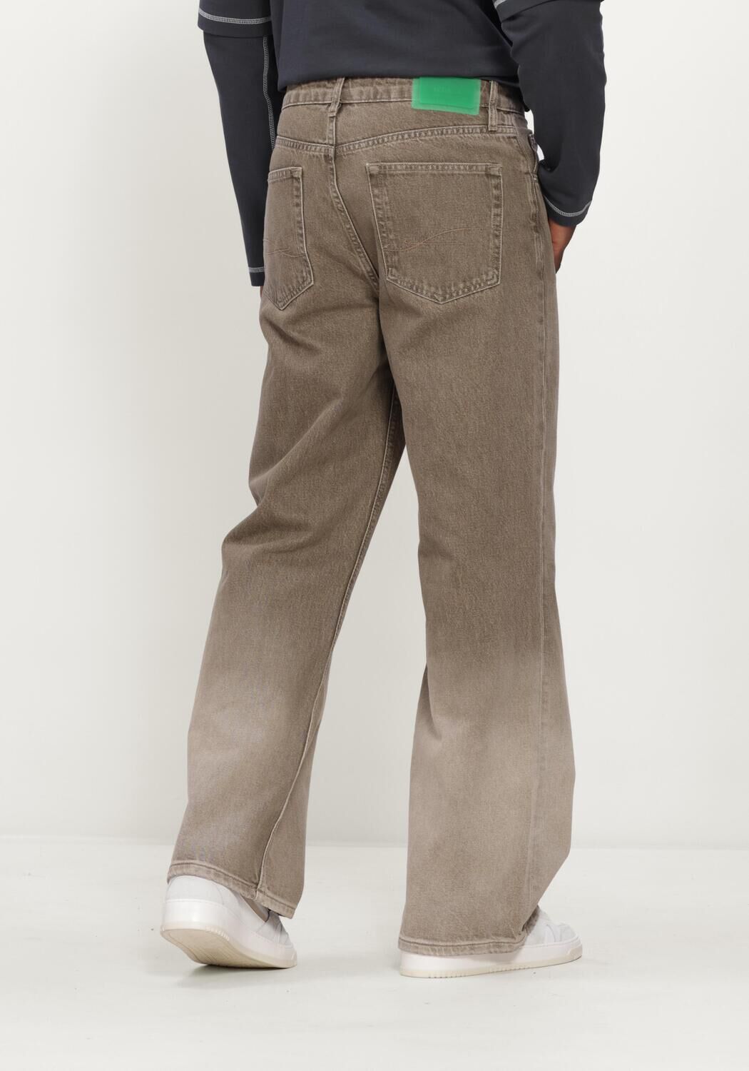 Grijze FLANEUR Wide jeans RELAXED JEANS - large