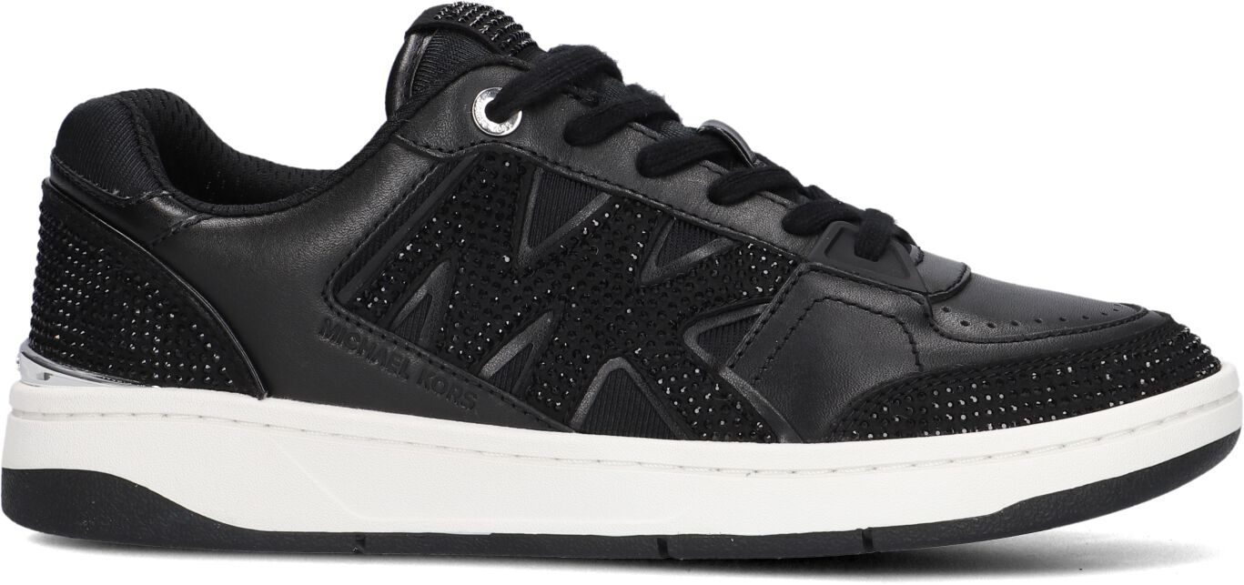 Michael Kors Lage Sneakers Dames Rebel Lace Up, Maat: 39, Materiaal: Leer, Kleur: Zwart