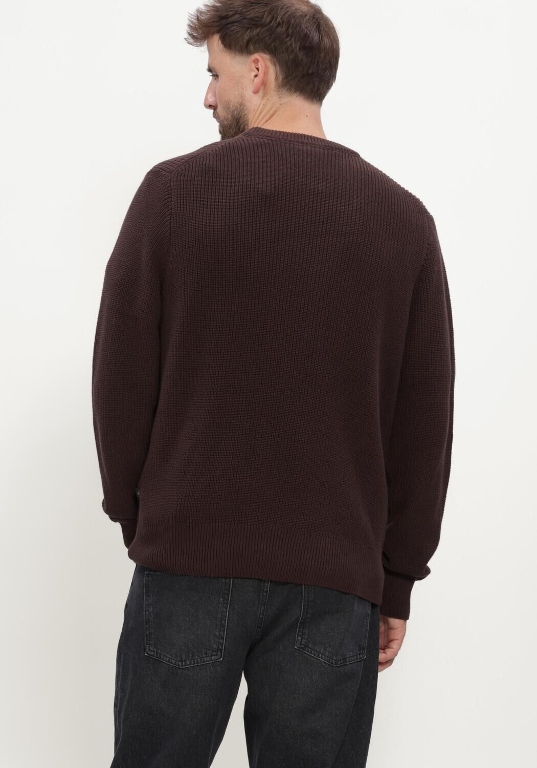 Bruine LES DEUX Trui RIB CREWNECK KNIT - large