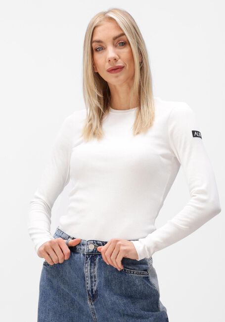 Witte ALIX THE LABEL Top LADIES KNITTED LONGSLEEVE TOP - large