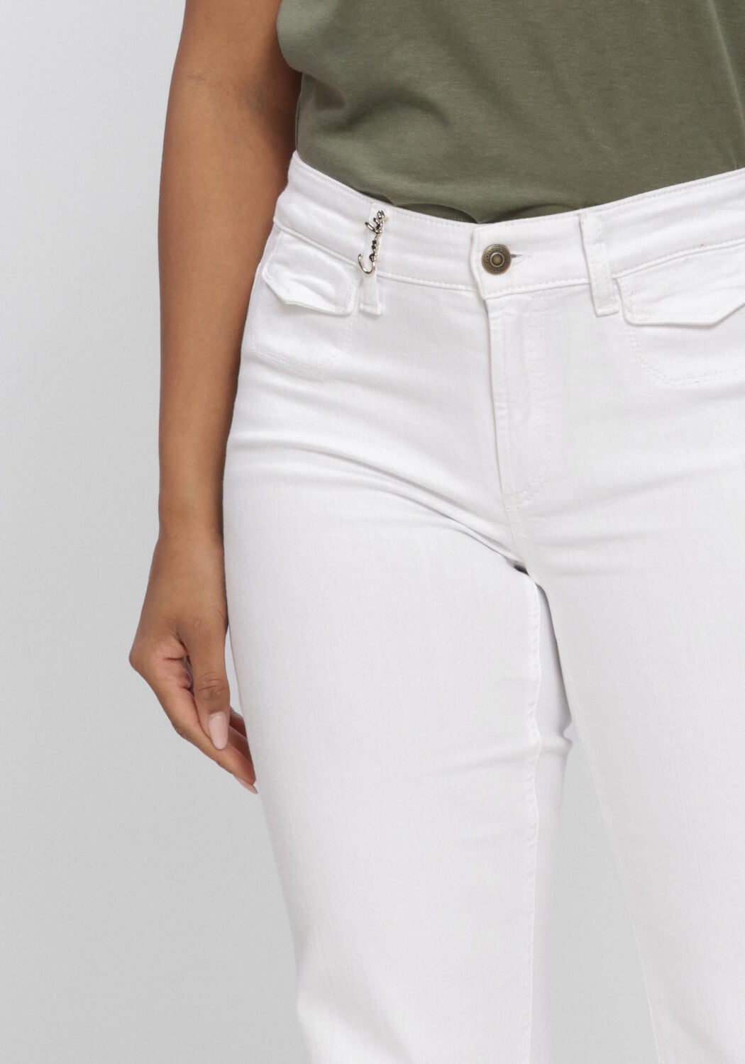 Witte CAMBIO Flared jeans FABIENNE POCKET - large