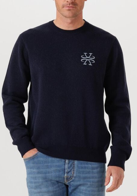 Donkerblauwe JACOB COHEN Trui GIROCOLLO TUBICO C LOGO JACQUARD - large