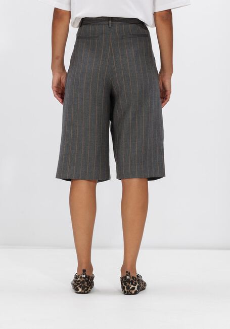 Grijze GANNI Broeken WOOL STRIPENWRAP SHORTS - large