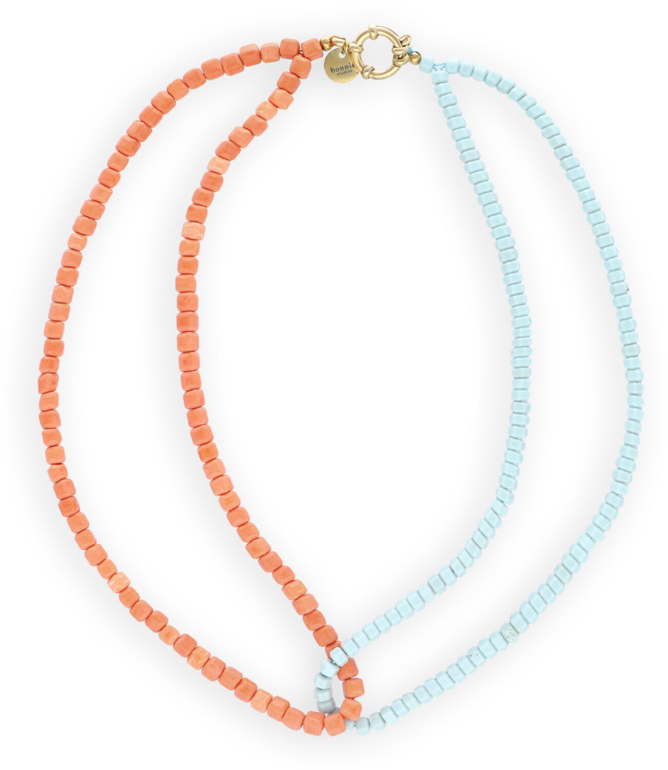 Bonnie Studios Ketting Dames Double Blue Necklace, Kleur: Blauw afbeelding 1