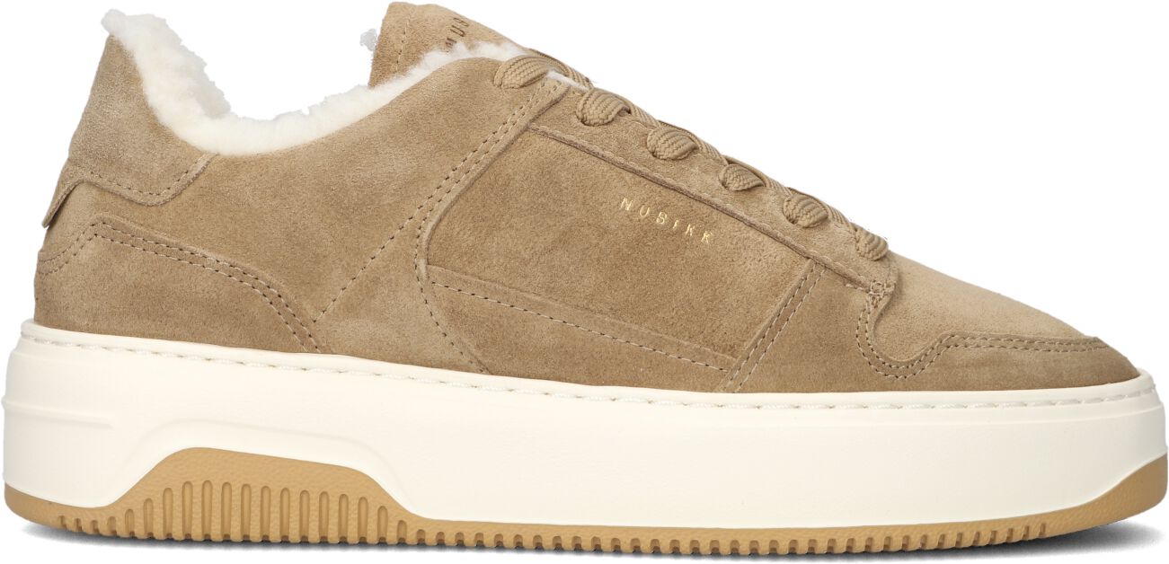 Nubikk Lage Sneakers Dames Basket Teddy, Maat: 38, Materiaal: Suède, Kleur: Cognac