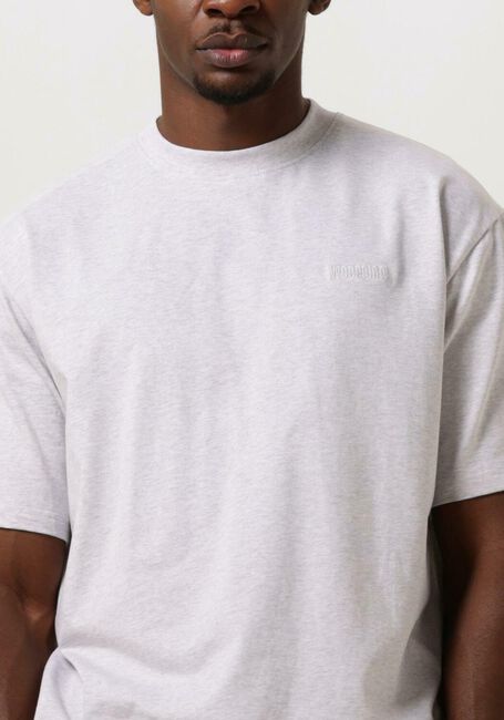 Lichtgrijze WOODBIRD T-shirt WBBAINE BASE TEE - large