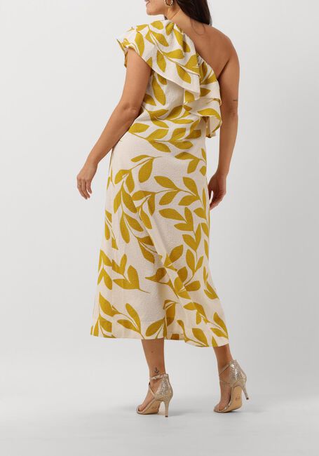 Gouden SECOND FEMALE Midi jurk UIVO ONE-SHOULDER DRESS - large