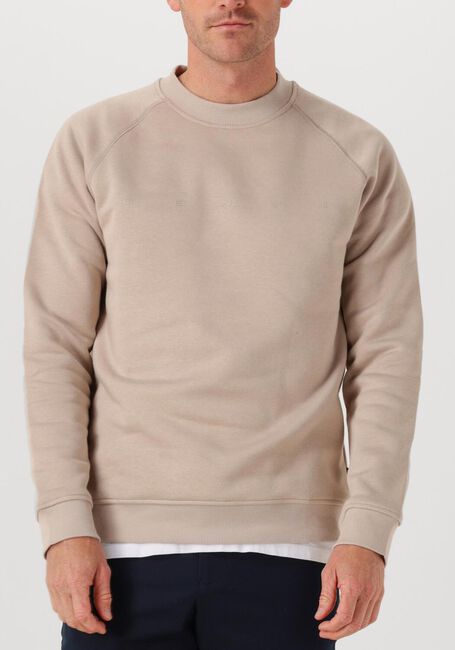 Beige GENTI Trui BASIC LOGO SWEATER - large