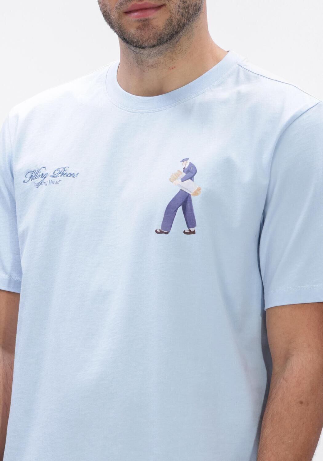 Lichtblauwe FILLING PIECES T-shirt T-SHIRT BAKERY - large