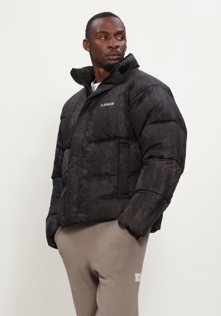Zwarte FLANEUR Gewatteerde jas LOGO PUFFER JACKET - large