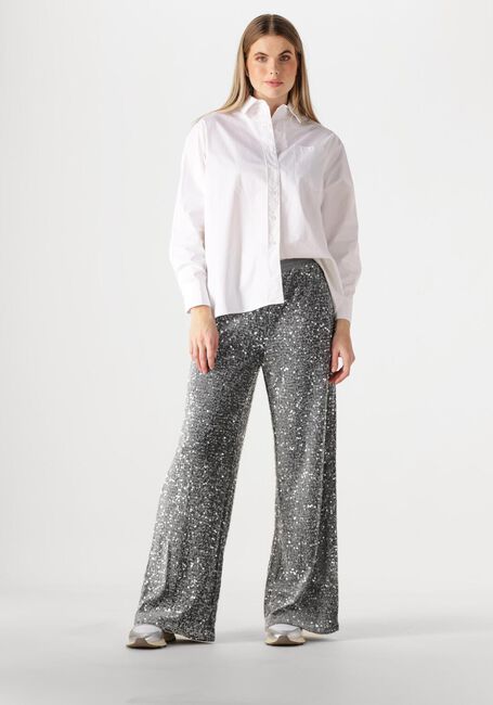 Zilveren SUMMUM Broeken PANTS SEQUINS VELOUR - large