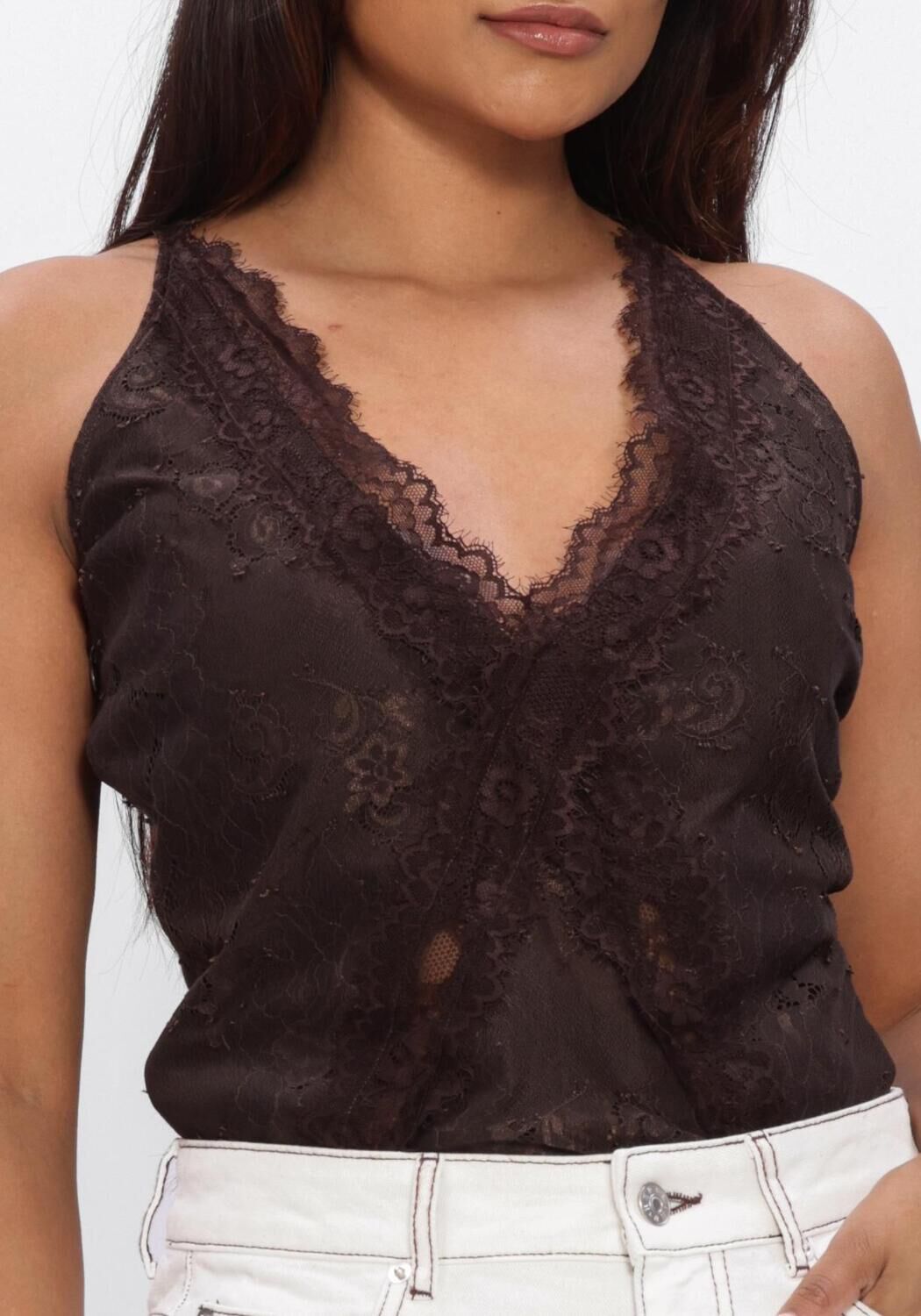 Bruine HERSKIND Top JOHANNES BODYSTOCKING - large