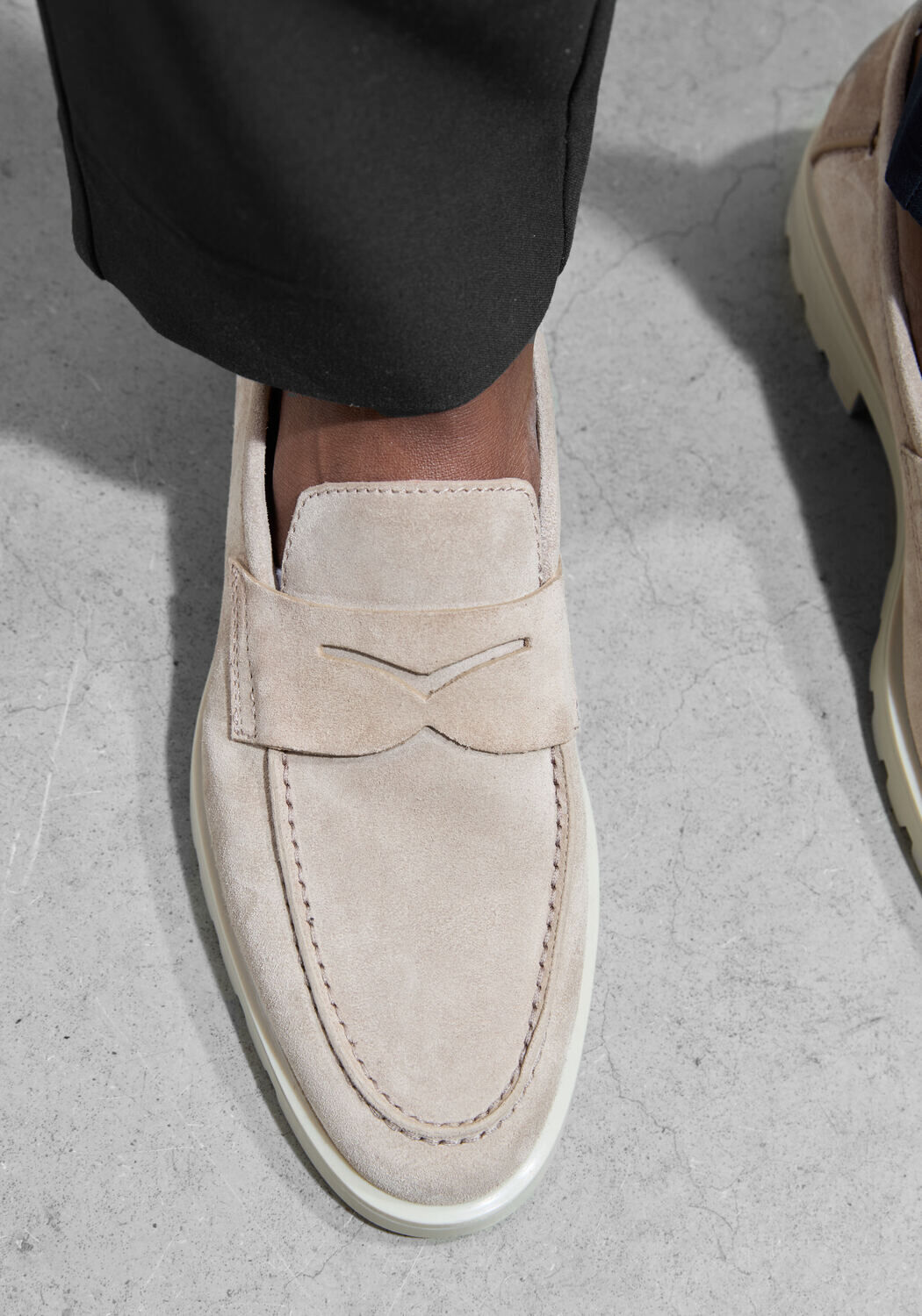 Taupe SANTONI Loafers SUE PENNY LOAFER GZ - large