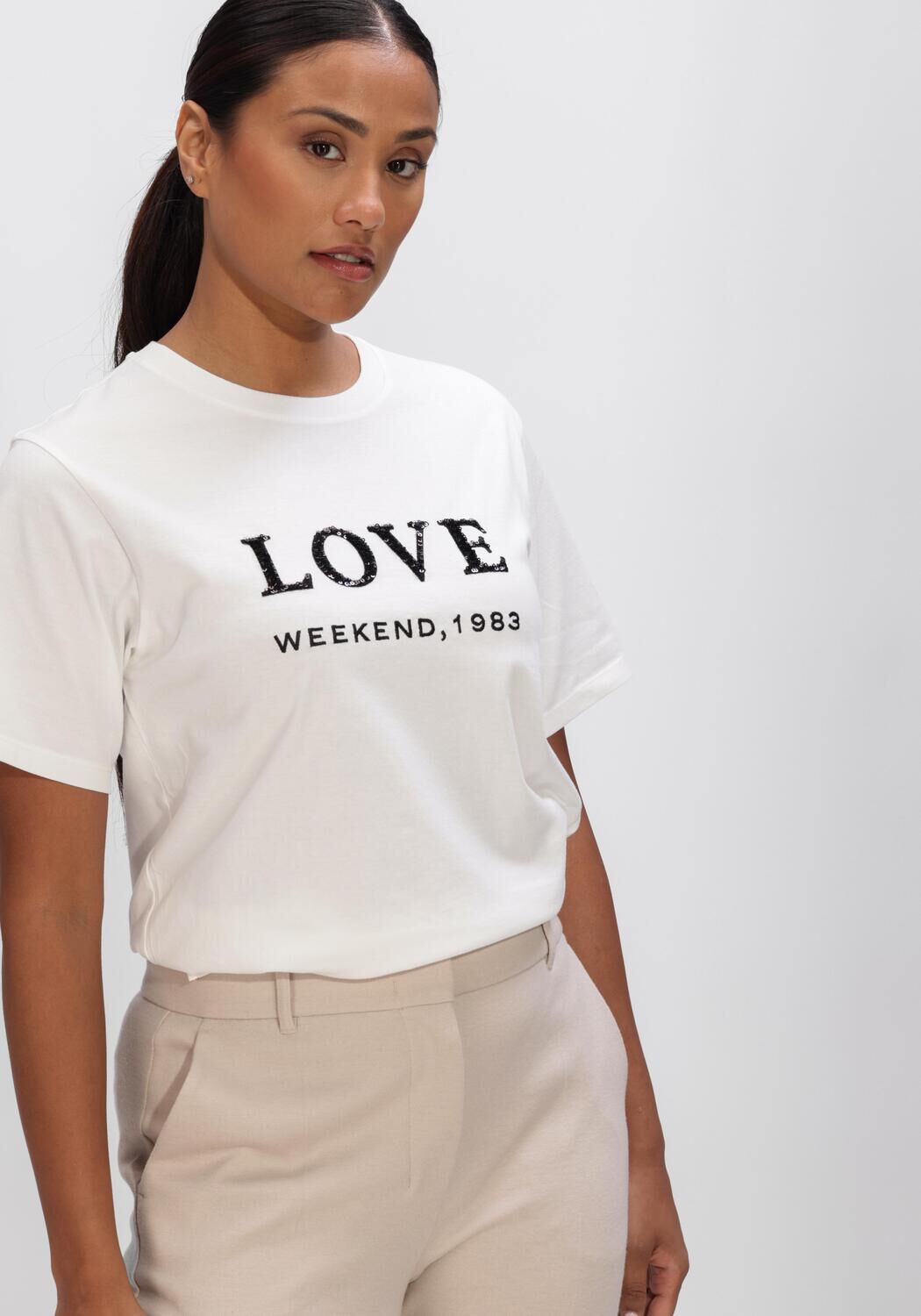 Gebroken wit MAX MARA T-shirt AGILE - large