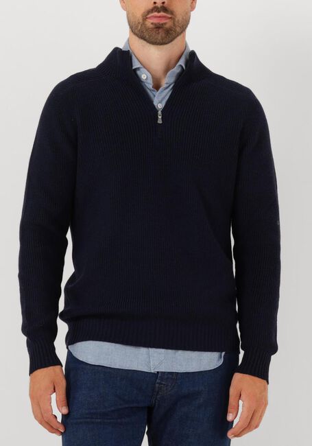 Blauwe GRAN SASSO Trui MOCK ZIP - large