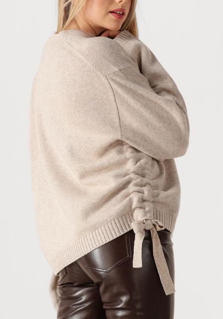 Zand GANNI Trui FUTURE WOOL MIX OVERSIZED O-NECK - large