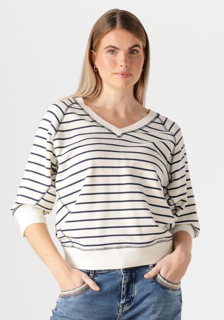 Blauwe MOS MOSH Sweater MMMAGGIE STRIPE SWEATSHIRT - large
