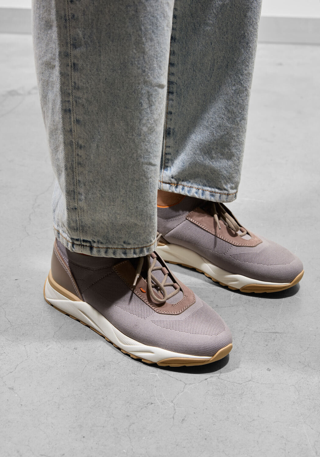 Grijze SANTONI Lage sneakers FLIN - medium