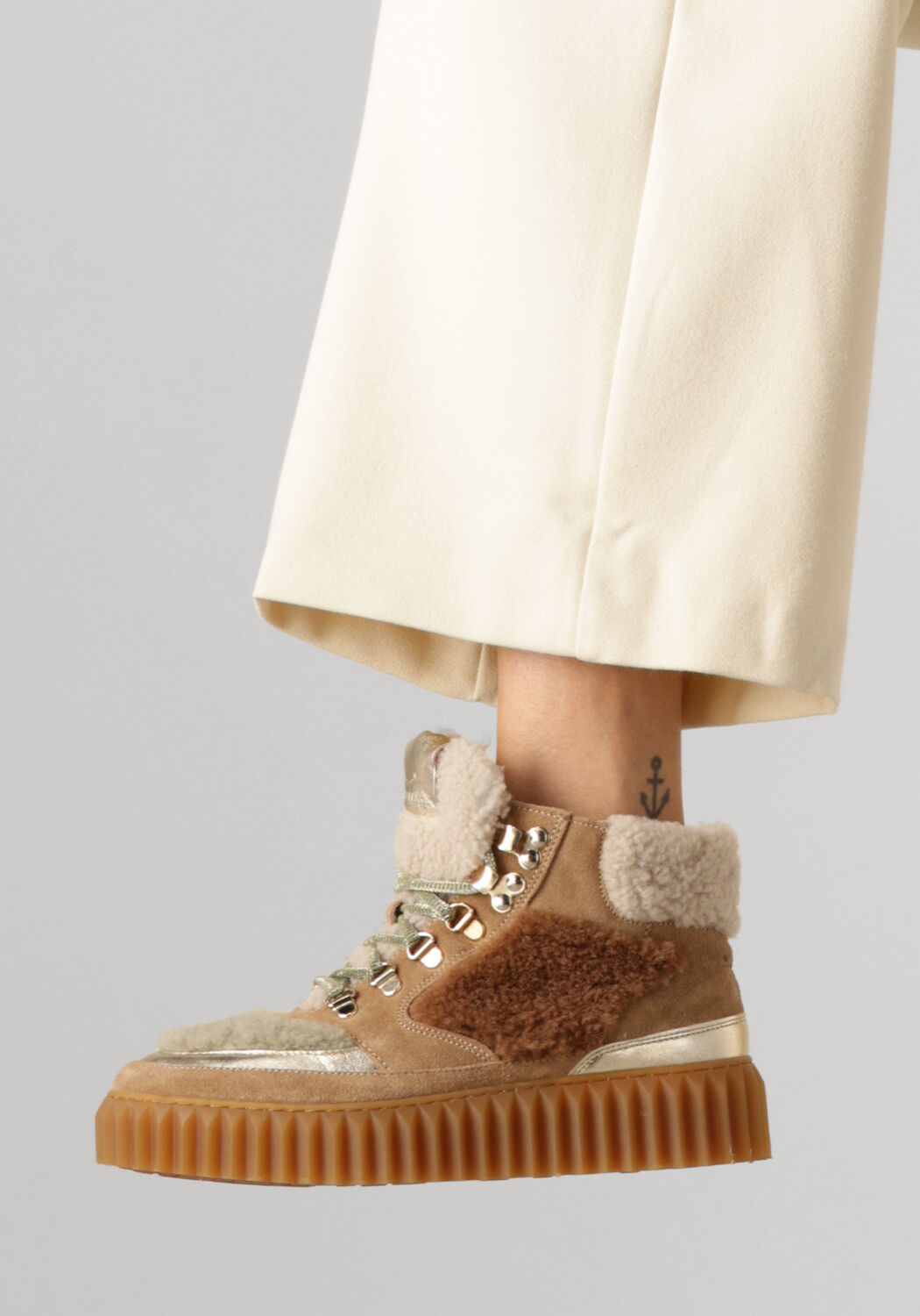 Camel VOILE BLANCHE Hoge sneakers EVA HIKE - large