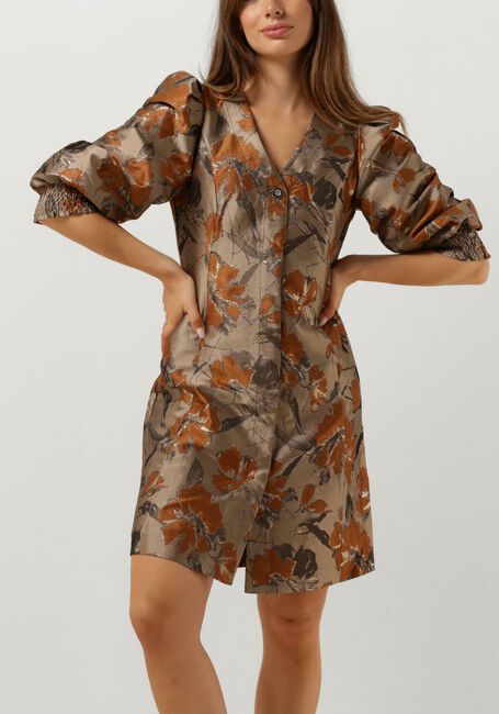 Gouden BRUUNS BAZAAR Mini jurk WHIRLING AMARU DRESS - large