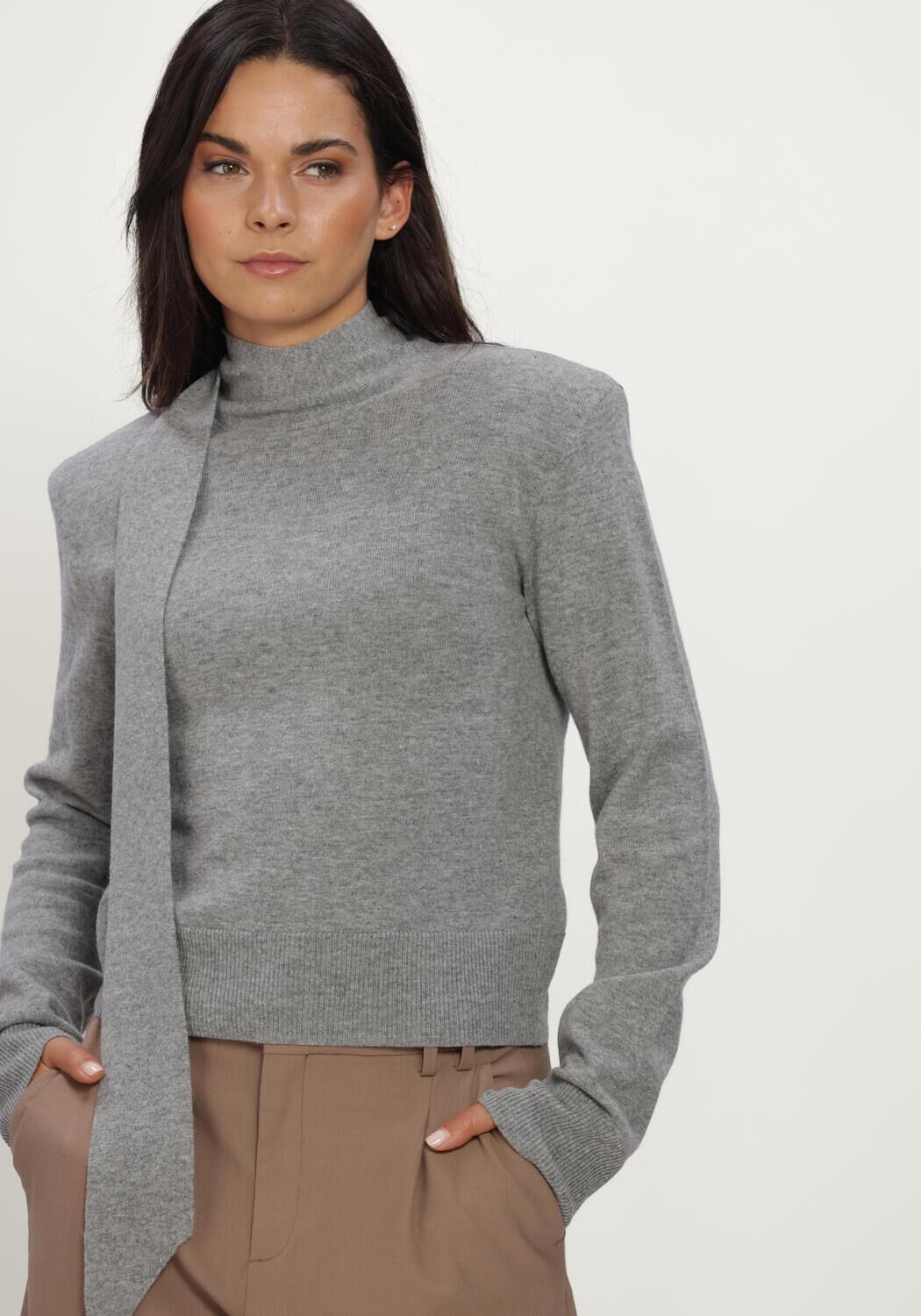 Grijze ROTATE Tops & T-shirts WOOL BLOW LS TOP - large