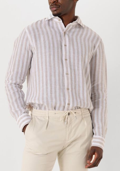 Witte PROFUOMO Klassiek overhemd SHIRT X-CUTAWAY LINEN - large