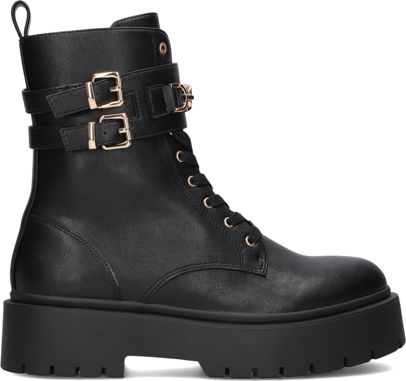 Twinset Milano Veterboots Dames 242tcp062, Maat: 38, Materiaal: Leer, Kleur: Zwart