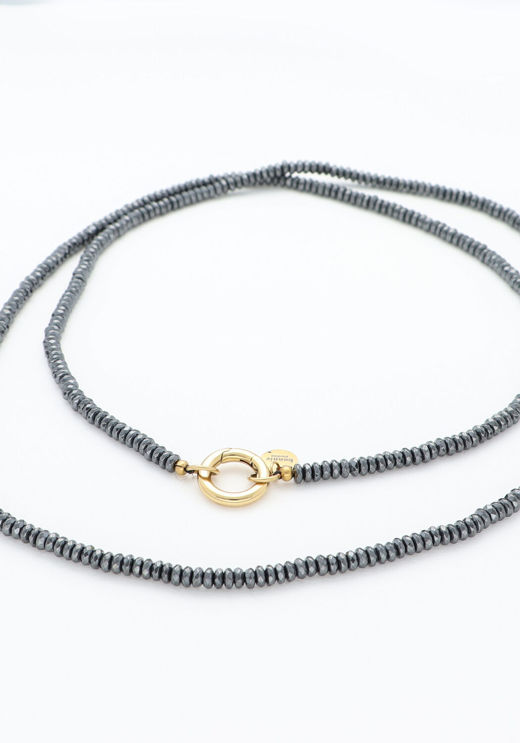 Donkergrijze BONNIE STUDIOS Kettingen METAL LONG NECKLACE - large