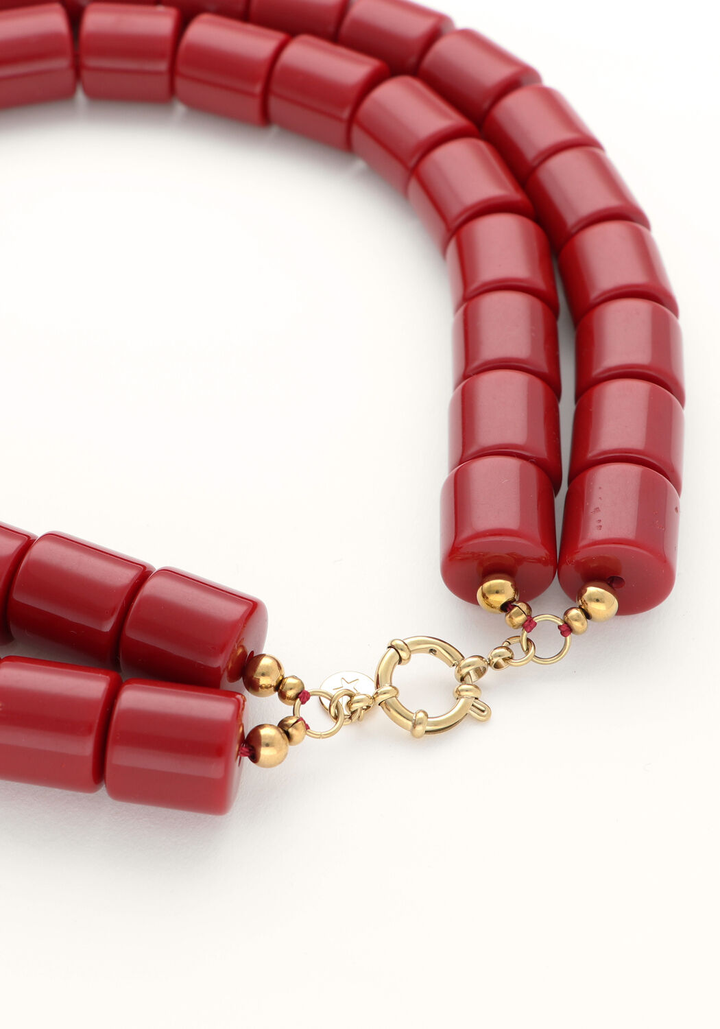 Rode BONNIE STUDIOS Kettingen DOUBLE PHIL NECKLACE - large